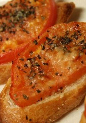 トマトとバジルのチーズ焼き。-レシピのメイン写真