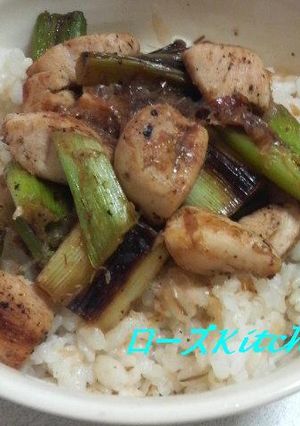 低kcalでも満足♪鶏ササミとネギ丼!-レシピのメイン写真