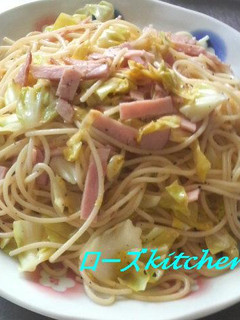 キャベツとハムの和風パスタ♪-レシピのメイン写真