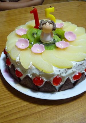 誕生日のケーキ♪15-レシピのメイン写真