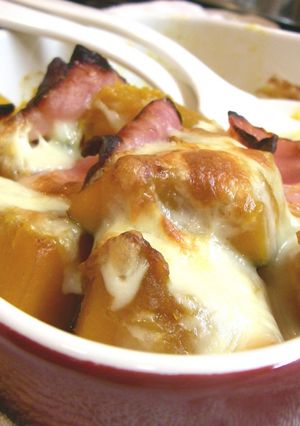かぼちゃの煮物で作る！？かぼちゃグラタン-レシピのメイン写真