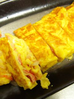 おいしい!カニカマの卵焼き-レシピのメイン写真