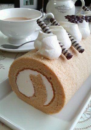 ミルクティーシフォンロールケーキ-レシピのメイン写真