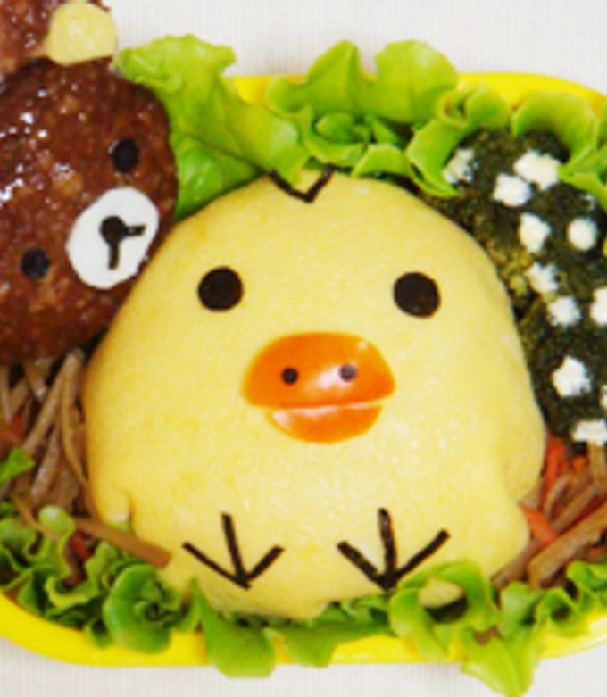 キイロイトリ&リラックマ弁当✿キャラ弁 by かとうしえる