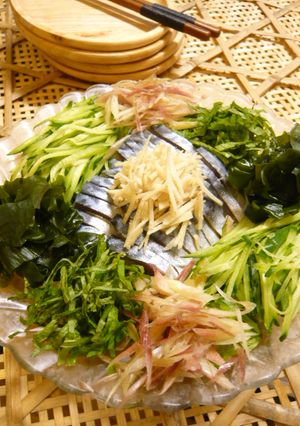 しめ鯖と香味野菜のサラダ-レシピのメイン写真