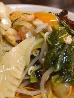 中華あんかけパリパリ焼きそば♪-レシピのメイン写真