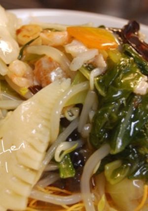 中華あんかけパリパリ焼きそば♪-レシピのメイン写真