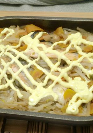 鮭の野菜蒸し焼き-レシピのメイン写真