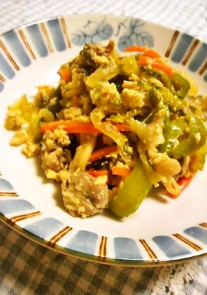 ♡♡大満足！ゴーヤとキノコの焼肉炒め♡♡-レシピのメイン写真