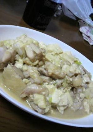 豆腐と鶏肉のみそ煮-レシピのメイン写真