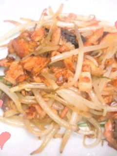 10分で♡もやしと鮭のバター醤油炒め*-レシピのメイン写真