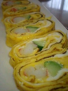 ニッスイサラダフレーク入りの厚焼き玉子♪-レシピのメイン写真