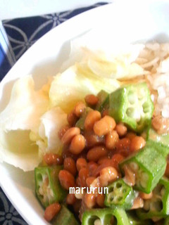 おくら梅納豆玄米丼✿-レシピのメイン写真