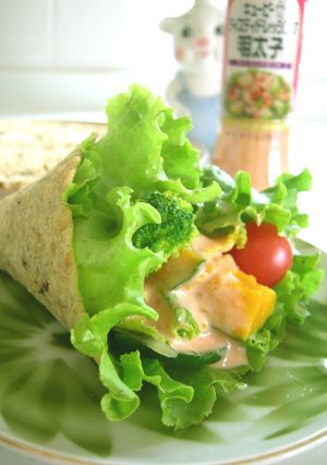 おからのラップサンド★野菜だけ～-レシピのメイン写真