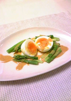 前菜に♪アスパラと半熟卵のコブサラダ-レシピのメイン写真
