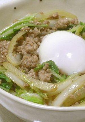 簡単★白菜とひき肉の丼-レシピのメイン写真