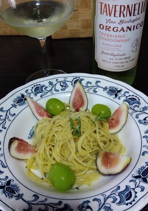 梨とイチジクとマスカットの冷製パスタ-レシピのメイン写真