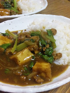 我が家の定番!小松菜と揚げ豆腐のカレー-レシピのメイン写真