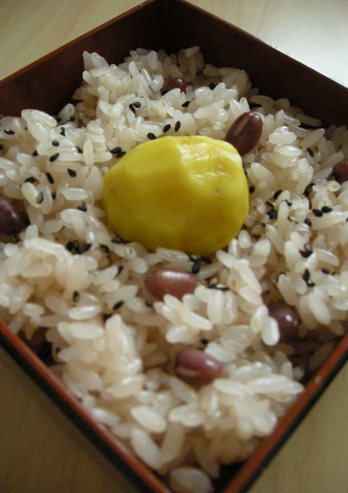 ＊蒸し器で作る栗入りお赤飯＊-レシピのメイン写真