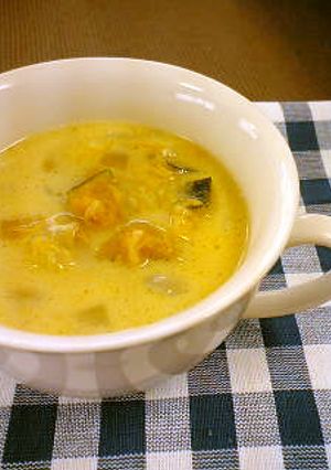 角切りかぼちゃの♫ツナ豆乳スープ-レシピのメイン写真