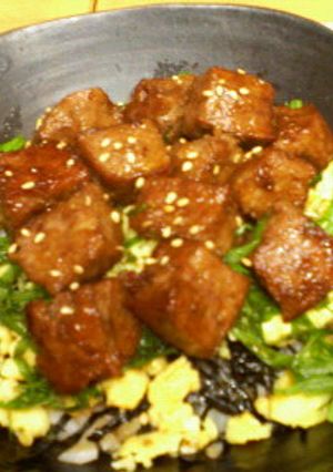 甘からサイコロステーキ丼-レシピのメイン写真