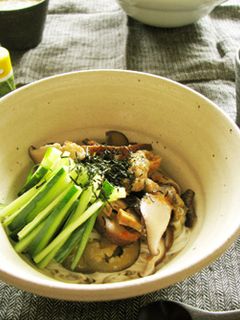 干し椎茸となす炒め煮そうめん-レシピのメイン写真