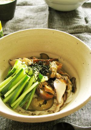 干し椎茸となす炒め煮そうめん-レシピのメイン写真
