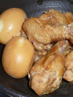 鶏手羽元とゆで卵のさっぱり煮♪-レシピのメイン写真