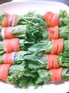 簡単*オシャレなサーモンの野菜巻き♪-レシピのメイン写真