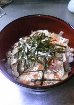 ✿鶏ミンチで秋のきのこ丼を食す✿-レシピのメイン写真