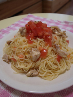 トマトと鶏肉の冷製パスタ☆-レシピのメイン写真