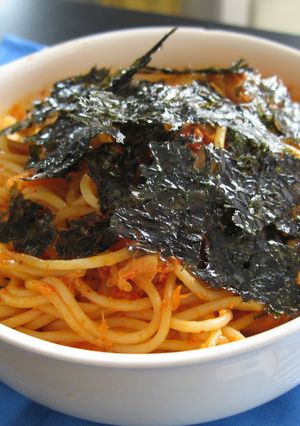 レンジでチン！まさかのキムチパスタ！-レシピのメイン写真