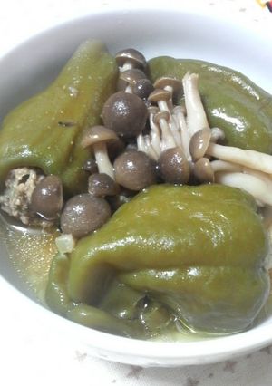 ピーマンの肉詰め煮-レシピのメイン写真
