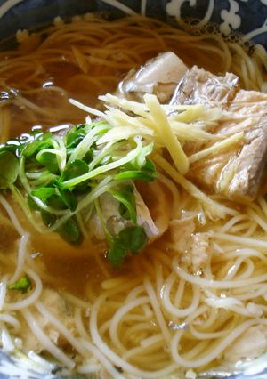 サバ缶で！簡単あったかそうめん-レシピのメイン写真