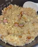 とうもろこしとソーセージの炊き込みご飯