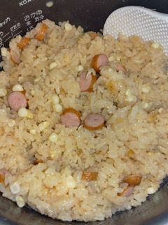 とうもろこしとソーセージの炊き込みご飯-レシピのメイン写真