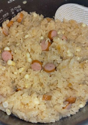 とうもろこしとソーセージの炊き込みご飯-レシピのメイン写真