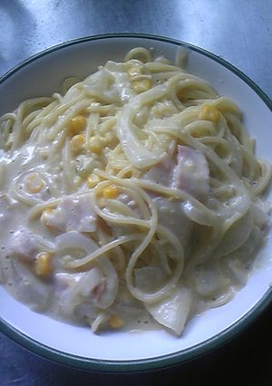 コーンクリームパスタ-レシピのメイン写真