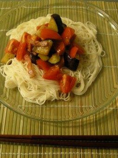 野菜たっぷりそうめん-レシピのメイン写真