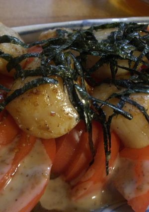 香ばしホタテとトマトのサラダ-レシピのメイン写真