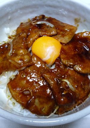 ★ウマウマお月見豚丼★-レシピのメイン写真