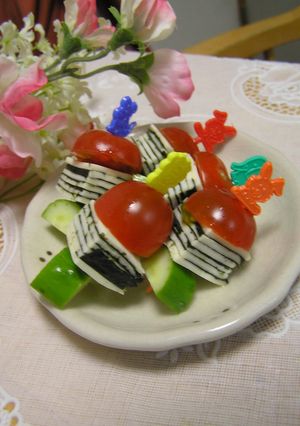 トマトと海苔チーズのピンチョス♪-レシピのメイン写真