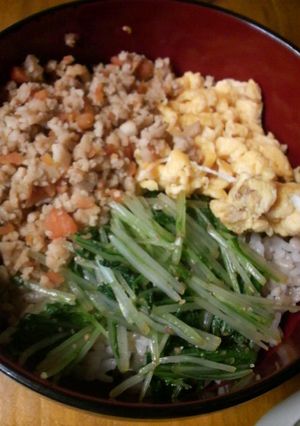 高野豆腐でそぼろ丼-レシピのメイン写真