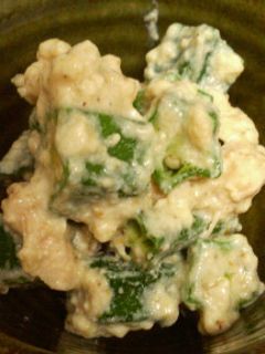 オクラと鶏肉の白和え-レシピのメイン写真