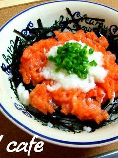 ねぎとろサーモン丼-レシピのメイン写真