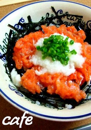 ねぎとろサーモン丼-レシピのメイン写真