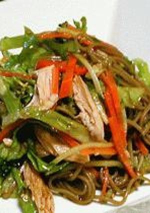 ＊シャキッ!と茶蕎麦salad《korean taste》-レシピのメイン写真