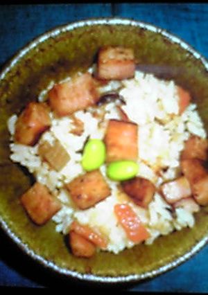 スパムでおこわ(6▽6)v-レシピのメイン写真