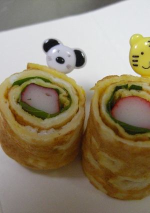 お弁当♪大葉とかにかまの卵巻き★☆-レシピのメイン写真