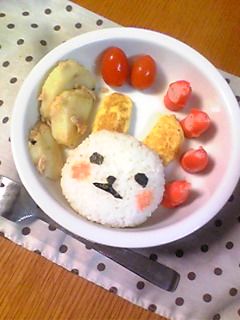 おにぎりと玉子焼きでうさぎさん♪-レシピのメイン写真